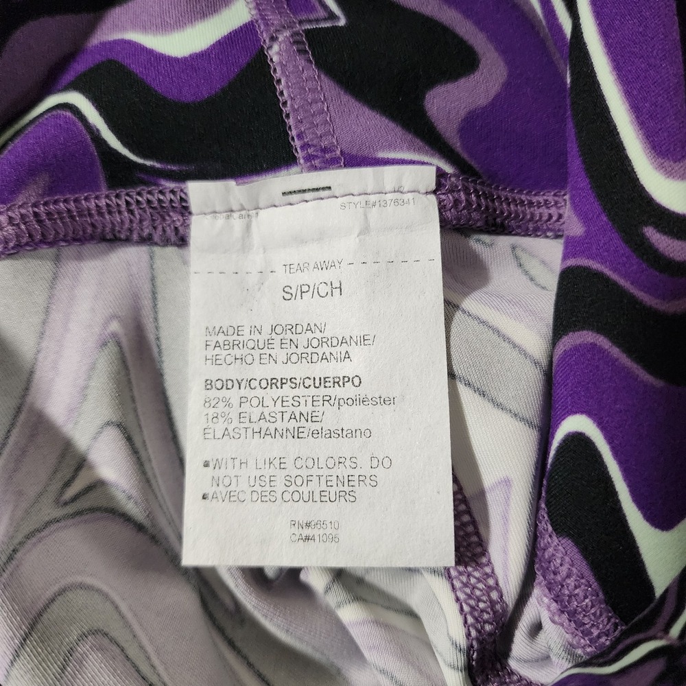 Under Armour Womens Purple Marble Print High Rise Ankle Leggings 1376341 Small - Picture 7 of 9